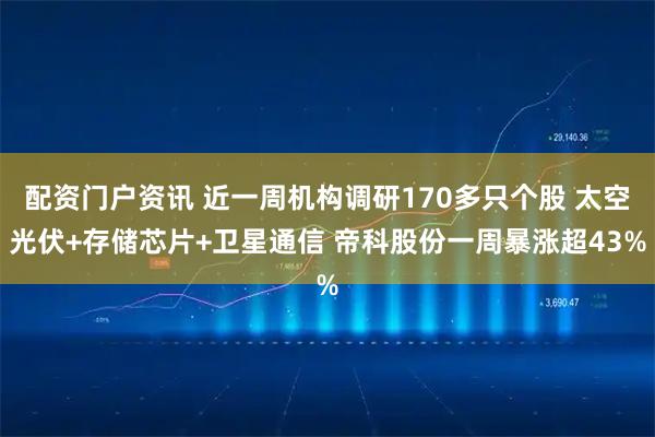 配资门户资讯 近一周机构调研170多只个股 太空光伏+存储芯片+卫星通信 帝科股份一周暴涨超43%